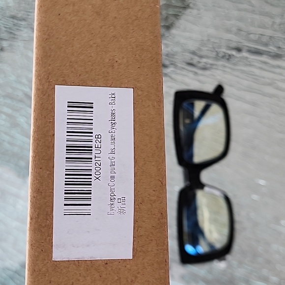 EyeKeeper Fashion Computer EyeGlasses No RX NWT Black Yellowish Tint X002ITUE2B - Picture 4 of 4